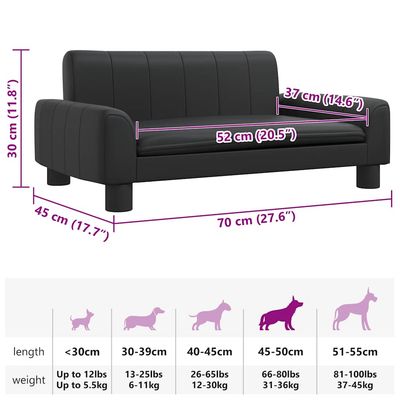 vidaXL lit pour chien Faux cuir