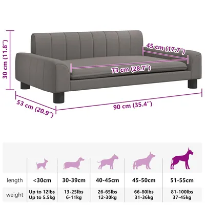 vidaXL lit pour chien Tissu