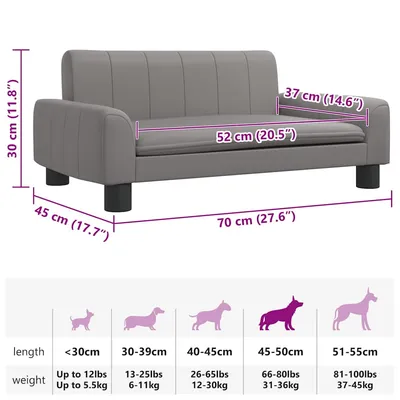 vidaXL lit pour chien Cuir artificiel