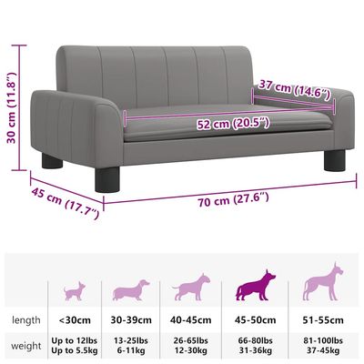 vidaXL lit pour chien Faux cuir