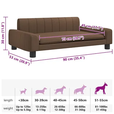 vidaXL lit pour chien Tissu