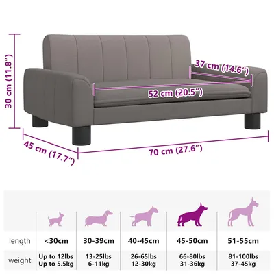 vidaXL lit pour chien Tissu