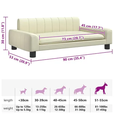vidaXL lit pour chien Cuir artificiel