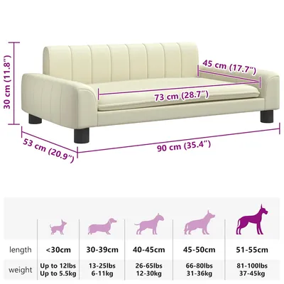 vidaXL lit pour chien Cuir artificiel