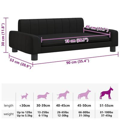 vidaXL lit pour chien Faux cuir