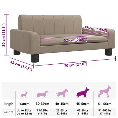 vidaXL lit pour chien Faux cuir