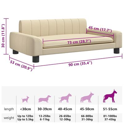 vidaXL lit pour chien Tissu