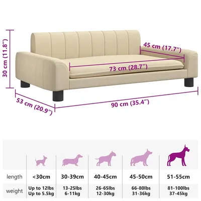 vidaXL lit pour chien Tissu vidaXL lit pour chien Tissu