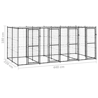 vidaXL niche pour chiens Acier vidaXL niche pour chiens Acier