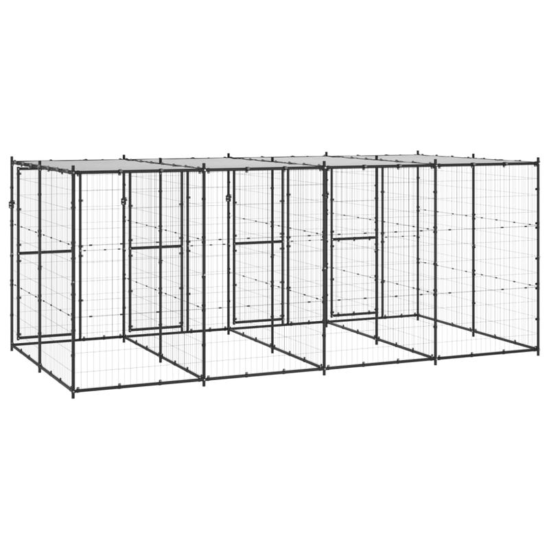 vidaXL niche pour chiens Acier