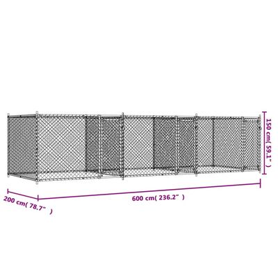 vidaXL cage pour chien Acier