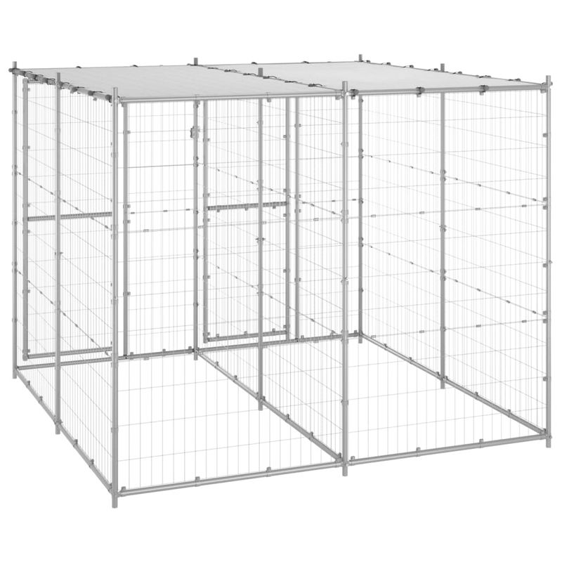 vidaXL niche pour chiens Acier