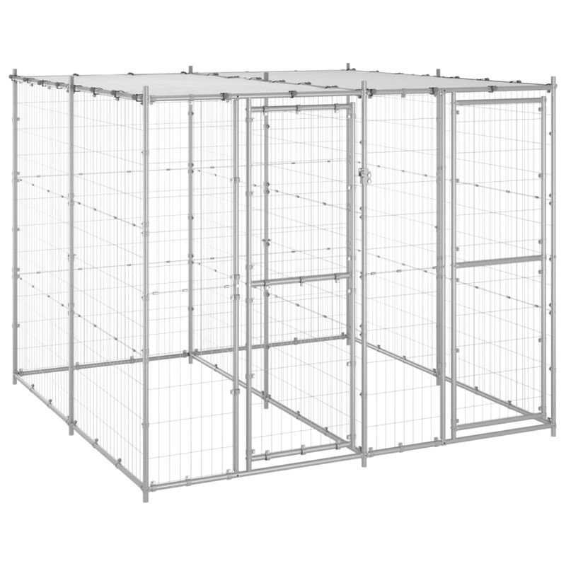 vidaXL niche pour chiens Acier