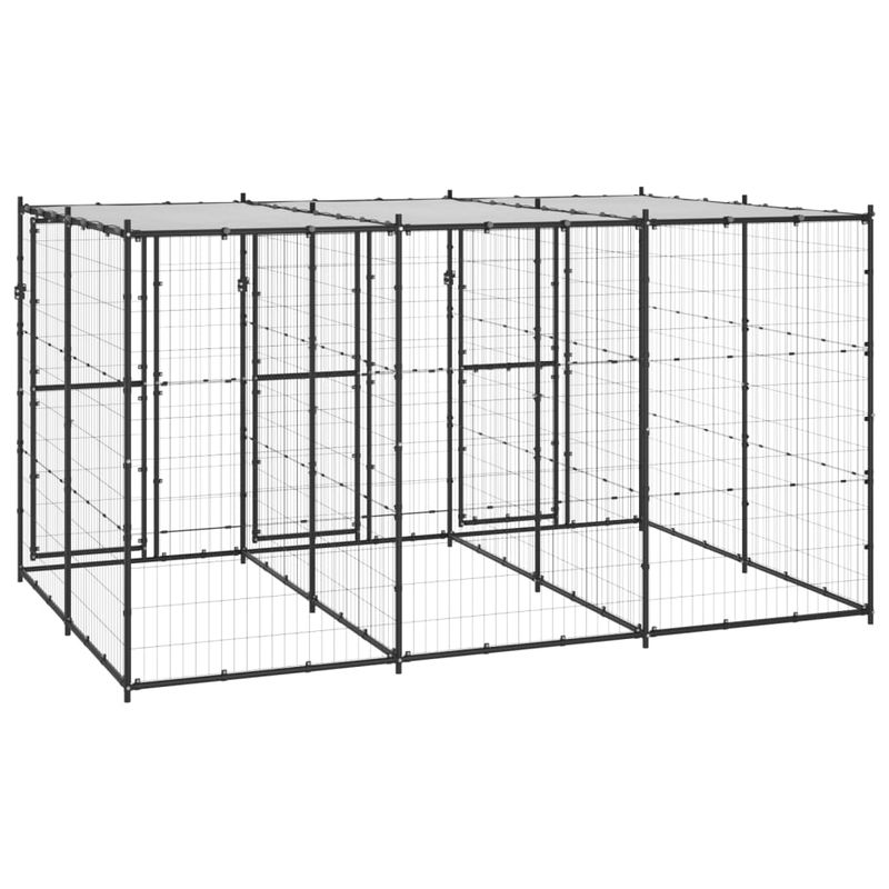 vidaXL niche pour chiens Acier