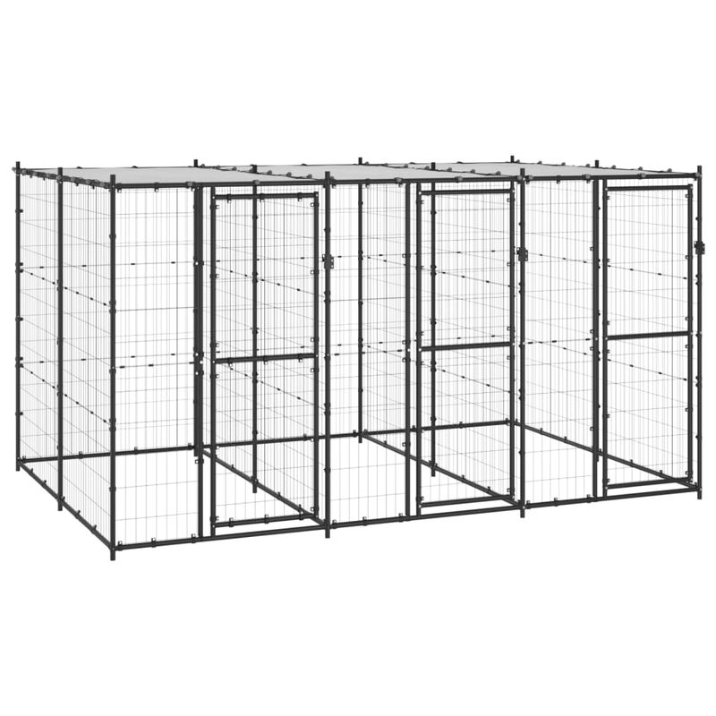 vidaXL niche pour chiens Acier