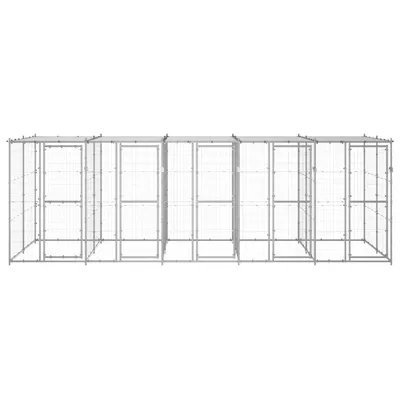 vidaXL niche pour chiens Acier