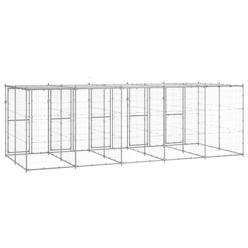 vidaXL niche pour chiens Acier