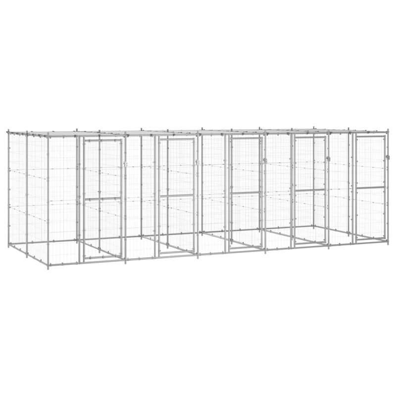 vidaXL niche pour chiens Acier