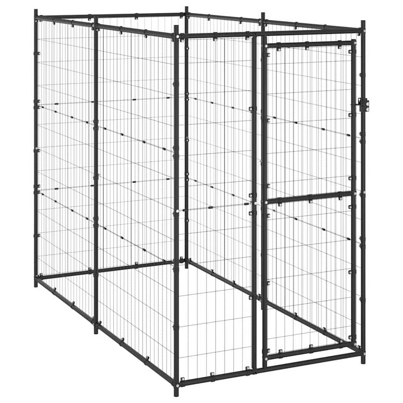 vidaXL niche pour chiens Acier