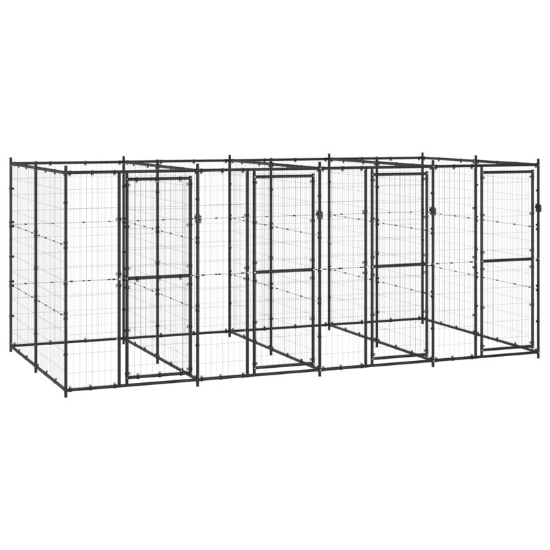 vidaXL niche pour chiens Acier