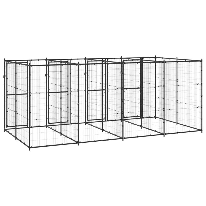 vidaXL niche pour chiens Acier