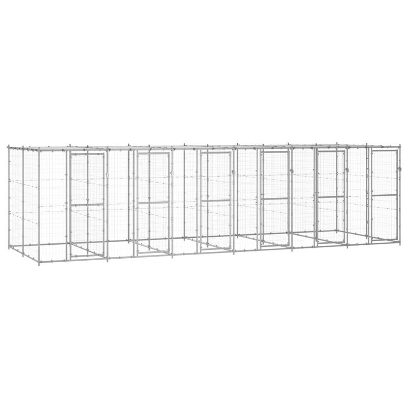 vidaXL niche pour chiens Acier