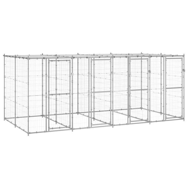 vidaXL niche pour chiens Acier