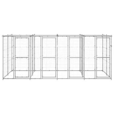 vidaXL niche pour chiens Acier