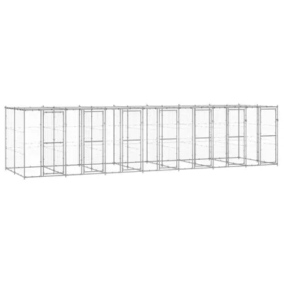 vidaXL niche pour chiens Acier