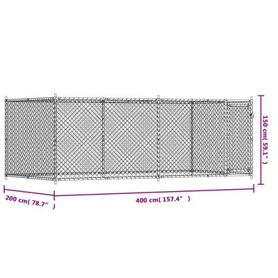 vidaXL cage pour chien Acier