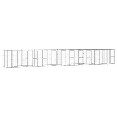 vidaXL niche pour chiens Acier