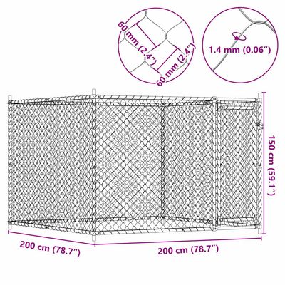 vidaXL cage pour chien Acier