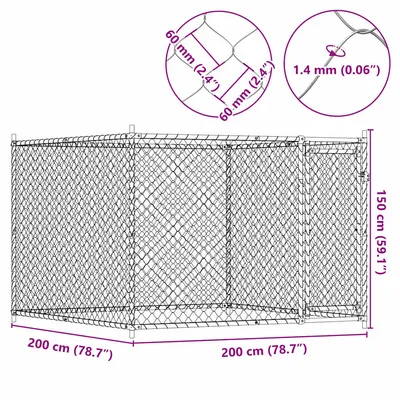 vidaXL cage pour chien Acier