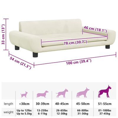 vidaXL lit pour chien Velours