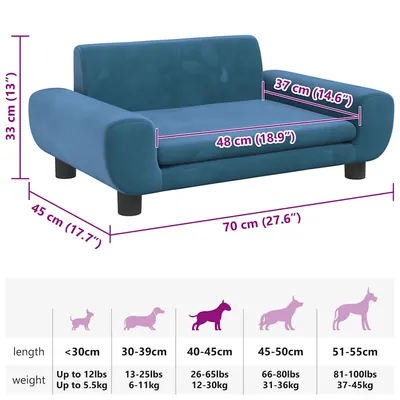 vidaXL lit pour chien Velours vidaXL lit pour chien Velours