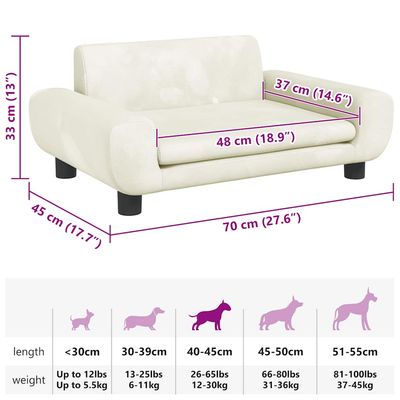 vidaXL lit pour chien Velours