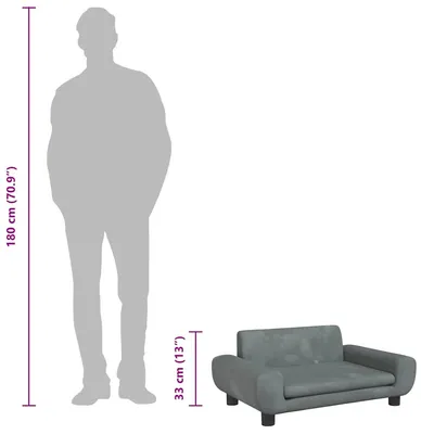 vidaXL lit pour chien Velours