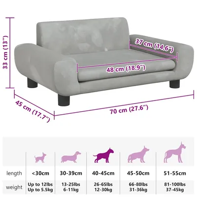 vidaXL lit pour chien Velours vidaXL lit pour chien Velours