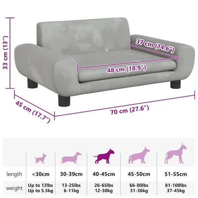 vidaXL lit pour chien Velours vidaXL lit pour chien Velours