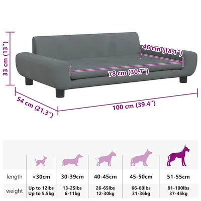 vidaXL lit pour chien Velours vidaXL lit pour chien Velours