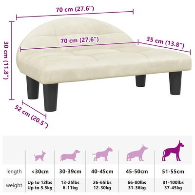 vidaXL lit pour chien Velours