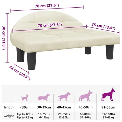 vidaXL lit pour chien Velours