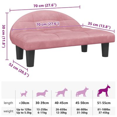 vidaXL lit pour chien Velours