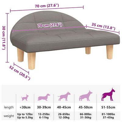 vidaXL lit pour chien Tissu