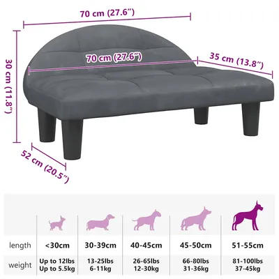 vidaXL lit pour chien Velours vidaXL lit pour chien Velours