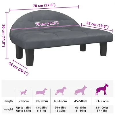 vidaXL lit pour chien Velours vidaXL lit pour chien Velours