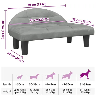 vidaXL lit pour chien Velours vidaXL lit pour chien Velours