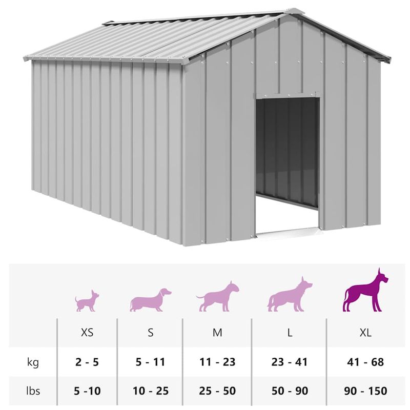 vidaXL niche pour chien Acier