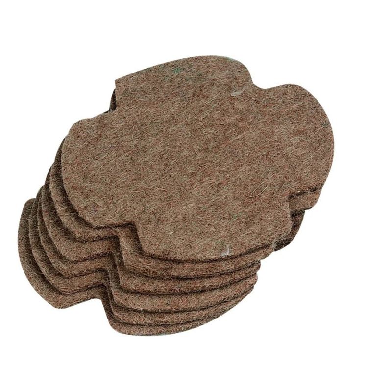 Flamingo - Tapis fond de nid en feutre ø 13 cm, lot de 6 pièces pour oiseau