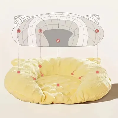 Zoomtopia Coussin de couchage confortable en forme de U pour petits chiens